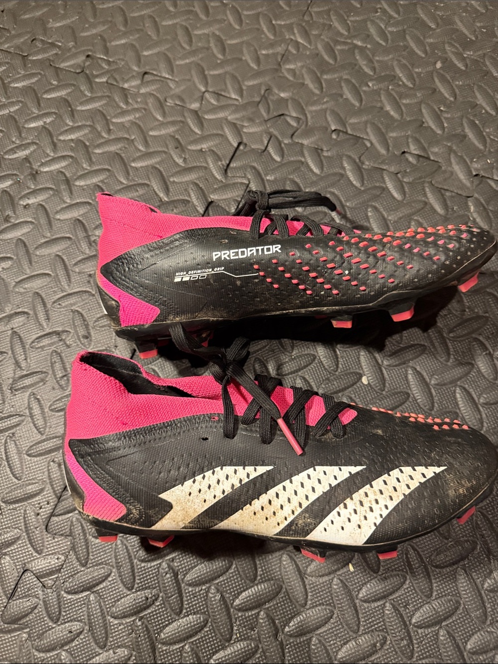 adidas Predator Soccer Cleats in Black & Pink